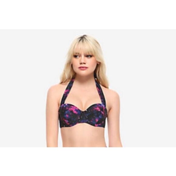 Hot Topic Galaxy Halter Bikini Top Celestial Space Size Medium - Picture 1 of 7